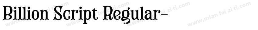 Billion Script Regular字体转换